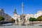 Renaissance town hall and Marian column, Green gate, Pardubice, East Bohemia, Czech republic