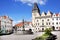 Renaissance Town hall â€“ Hussite museum with catacombs, Zizka square, Tabor city, Czech republic