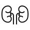 Renal kidney icon, outline style