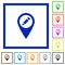 Rename GPS map location flat framed icons