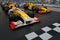 Renault formula 1 cars at the start in CitÃ© de l`automobile