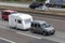 Renault Kangoo towing a caravan