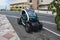 Renault Twizy car is parked in a city street Tenerife, Spain