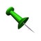 Render of a big green office pushpin