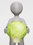 Render of cartoon character with Brussel Sprout