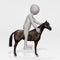 Render of Cartoon Character with Horse