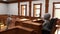 Render of Cartoon Characters in Courtroom