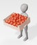 Render of Character with Tomatoes in Box