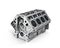 Render of cylinder block from strong car with V8 engine
