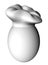 Render of an egg with white chef hat