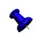 Render of a large blue push-pin