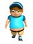 Render of Little Boy with walking pose