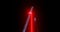 Render with a red laser moving on the smartphone