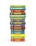 render of stack old colorful school books
