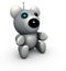 Render of a techno robot bear toy