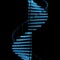 Rendered blue xray transparent staircase