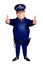Rendered illustration of Police thumbs up pose