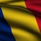 Rendered Romanian Square Flag