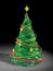 Rendered stylized Christmas pine tree