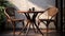 Rendered Wooden Table With Dining Chairs In Unreal Engine