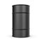 Rendering of black barrel, isolated on a white background