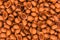 Rendering endless pile of orange work helmet`s.