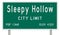 Rendering of a green Wyoming highway sign with city information