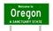 Rendering of highway sign for sanctuary state Oregon