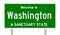 Rendering of highway sign for sanctuary state Washington