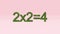 Rendering of a mathematical equation with grassy texture on the pink background