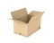 Rendering of open light beige cardboard mail box on white background