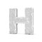 Rendering of stone letter H isolated on white background.