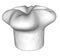 Renderof a white chef hat