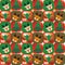 Rendier and Christmas tree seamless pattern