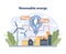 Renewable Energy concept. Flat vector illustration