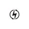Renewable energy icon, ecology recycle electric power flat icon on white background