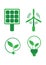 renewable energy icons set. Vector illustration decorative design