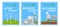 Renewable energy source posters collection. Vector illustration