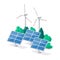 Renewable solar photovoltaic wind power station generation