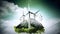 Renewable wind Energy for a Sustainable Future concept - AI Generated