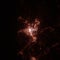Reno city lights map, top view from space. Aerial view on night street lights. Global networking, cyberspace