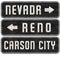 Reno Nevada Carson City Street Signs Grunge