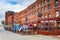 Renovated Port Buildings and Cloudy Sky