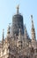 Renovating spire of Italian Duomo di Milano