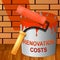 Renovation Costs Showing House Remodeler 3d Illustration