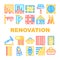Renovation Home Repair Collection Icons Set Vector