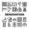 Renovation Home Repair Collection Icons Set Vector