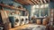 Renovation-worthy Laundry Room With Atmospheric Lighting And Recycled Materials