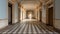 Renovation-worthy Vintage Academia Hallway With Dramatic Diagonals
