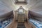 Rensmur, Sala Vastmanland County -Sweden - Wooden structure of the ceiling of a traditional Swedish summer house